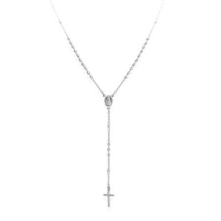ROSARIO CLASSICO ARGENTO DIAMANTATO DONNA AMEN CRO30BD AMEN