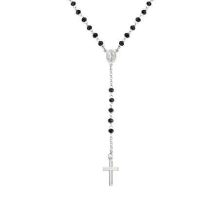 ROSARIO CLASSICO AG925 CRISTALLI NERI CROBN4 AMEN