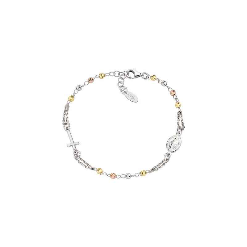 BRACCIALE ROSARIO GRANI MULTIFINITURA DONNA AMEN BRACCIALE ROSARIO GRANI MULTIFINITURA DONNA AMEN