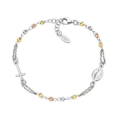 BRACCIALE ROSARIO GRANI MULTIFINITURA DONNA AMEN  BROBBRGD3 AMEN