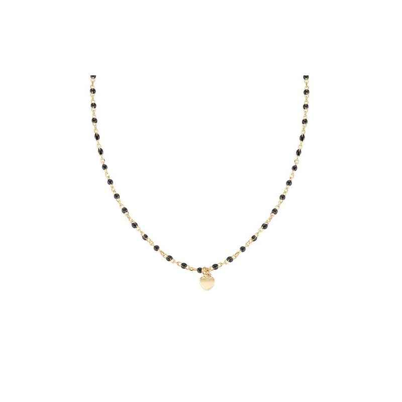 COLLANA CUORE SMALTO NERO DONNA AMEN COLLANA CUORE SMALTO NERO DONNA AMEN