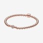 BRACCIALE SFERE E PAVE' PLACCATO ORO ROSA DONNA PANDORA BRACCIALE SFERE E PAVE' PLACCATO ORO ROSA DONNA PANDORA