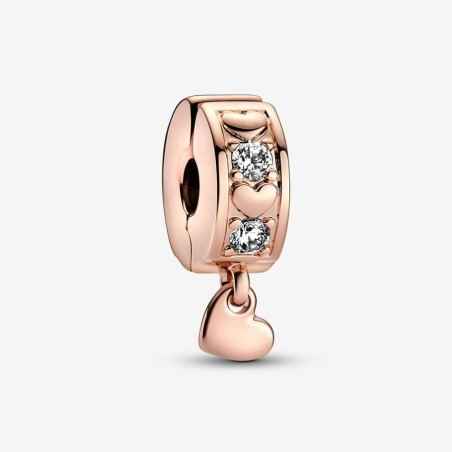 CLIP CUORI E PIETRE CON PENDENTE CUORE PANDORA 782253C01 PANDORA