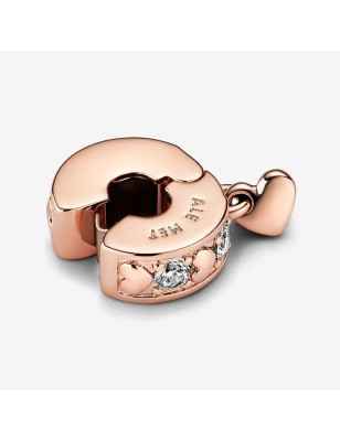 CLIP CUORI E PIETRE CON PENDENTE CUORE PANDORA