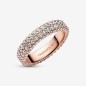 ANELLO PAVE' FASCIA DOPPIA PVD ORO ROSA PANDORA ANELLO PAVE' FASCIA DOPPIA PVD ORO ROSA PANDORA