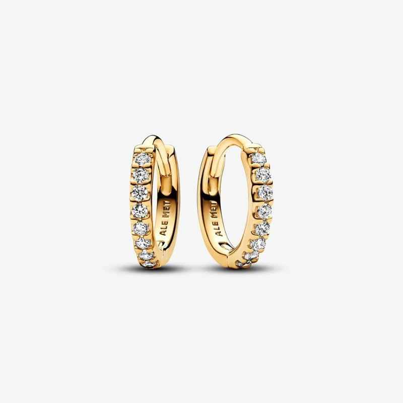 ORECCHINI CERCHI DORATI PICCOLI PAVÈ DONNA PANDORA ORECCHINI CERCHI DORATI PICCOLI PAVÈ DONNA PANDORA