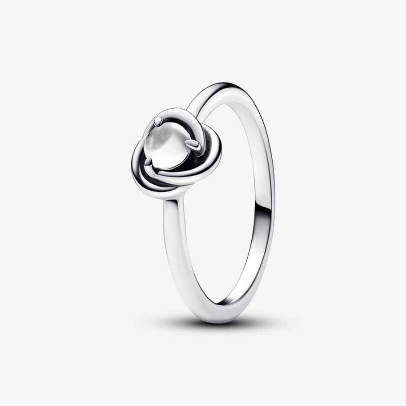 ANELLO CERCHIO ETERNO BIANCO APRILE DONNA PANDORA ANELLO CERCHIO ETERNO BIANCO APRILE DONNA PANDORA