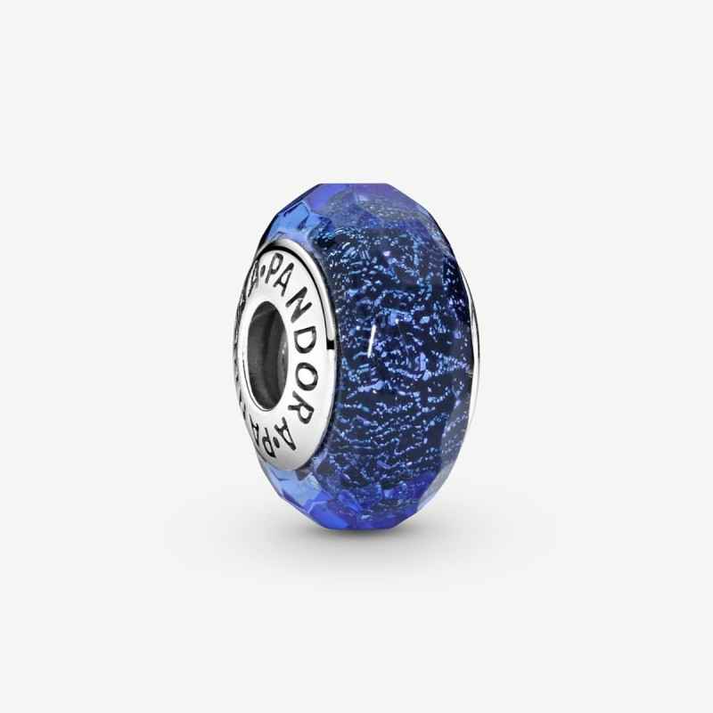 CHARM VETRO MURANO BLU IRIDESCENTE DONNA PANDORA CHARM VETRO MURANO BLU IRIDESCENTE DONNA PANDORA