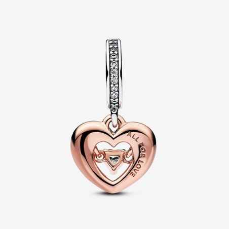 CHARM PENDENTE CUORE SPLENDENTE PIETRA DONNA PANDORA 