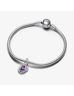 PENDENTE CERCHIO ETERNO VIOLA FEBBRAIO PANDORA