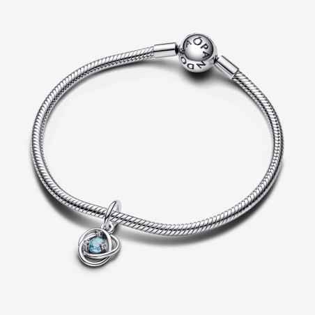 PENDENTE CERCHIO ETERNO AZZURRO MARZO PANDORA