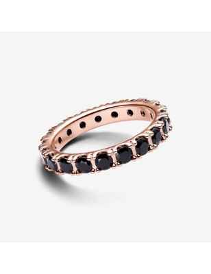 ANELLO FASCIA SCINTILLANTE PIETRE NERE MIS.52 PANDORA