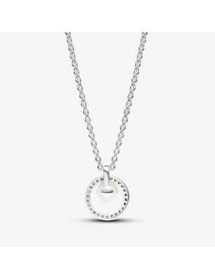 COLLANA CON PERLA ACQUA DOLCE E PAVE' PANDORA