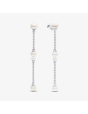 ORECCHINI PENDENTI CATENA E PERLE DONNA PANDORA  293152C01 PANDORA