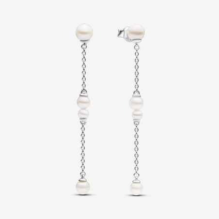 ORECCHINI PENDENTI CATENA E PERLE DONNA PANDORA  293152C01 PANDORA