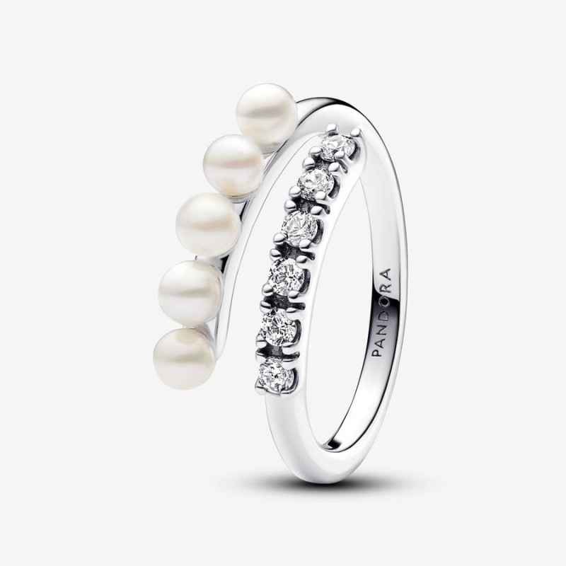 ANELLO INTRECCIO CON PERLE E PAVE' MIS.58 PANDORA ANELLO INTRECCIO CON PERLE E PAVE' MIS.58 PANDORA