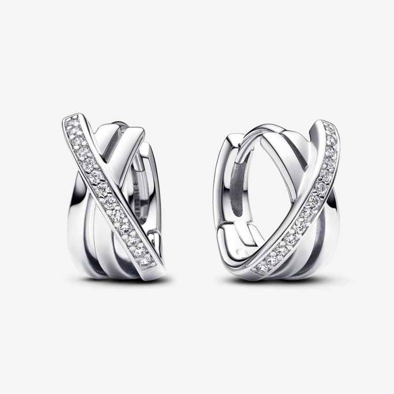 ORECCHINI CERCHI LINEE INTRECCIATE DONNA PANDORA ORECCHINI CERCHI LINEE INTRECCIATE DONNA PANDORA