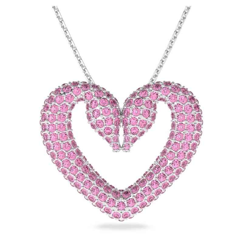 COLLANA UNA CUORE GRANDE ROSA DONNA SWAROVSKI COLLANA UNA CUORE GRANDE ROSA DONNA SWAROVSKI