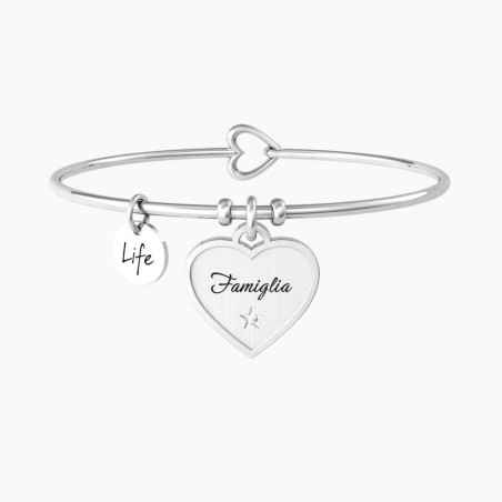 BRACCIALE RIGIDO CUORE E SCRITTA FAMIGLIA DONNA KIDULT  732151 KIDULT