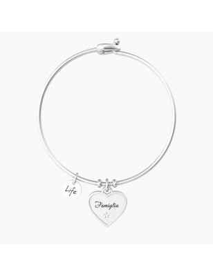 BRACCIALE RIGIDO CUORE E SCRITTA FAMIGLIA DONNA KIDULT  732151 KIDULT