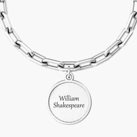BRACCIALE A CATENA CON FRASE SHAKESPEARE DONNA KIDULT 