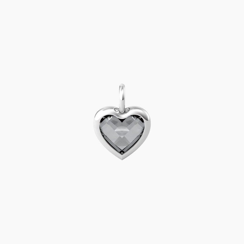 CIONDOLO CUORE GLASS GRIGIO ENERGIA VITA KIDULT CIONDOLO CUORE GLASS GRIGIO ENERGIA VITA KIDULT