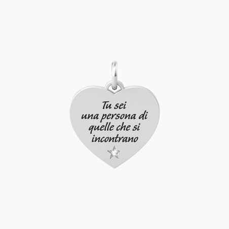 CIONDOLO CUORE FRASE DICKENS CUORE VITA KIDULT 741059 KIDULT