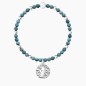 BRACCIALE ELASTICO CON AGATA AZZURRA E ANGELO KIDULT