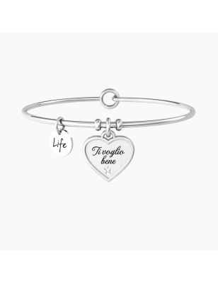 BRACCIALE RIGIDO CON CUORE TI VOGLIO BENE DONNA KIDULT  732076 KIDULT