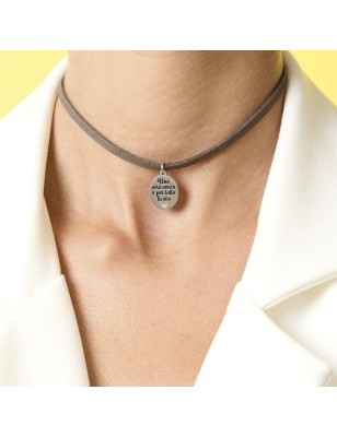 BRACCIALE CHOKER GRIGIO SKINNY DONNA KIDULT 