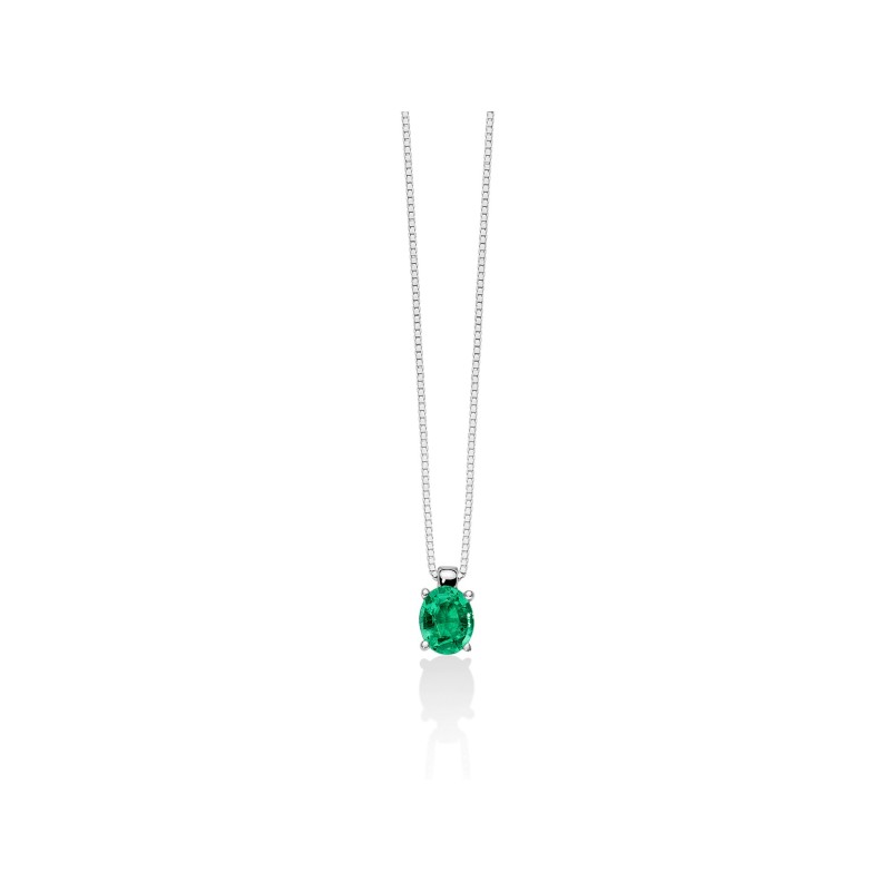 COLLANA ORO SMERALDO DONNA MILUNA LE GEMME COLLANA ORO SMERALDO DONNA MILUNA LE GEMME