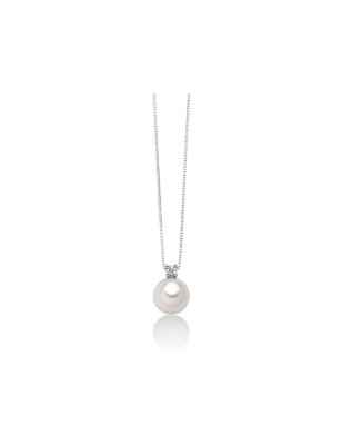 COLLANA PERLA AKOYA DIAMANTE DONNA MILUNA LE PERLE PCL5615M MILUNA