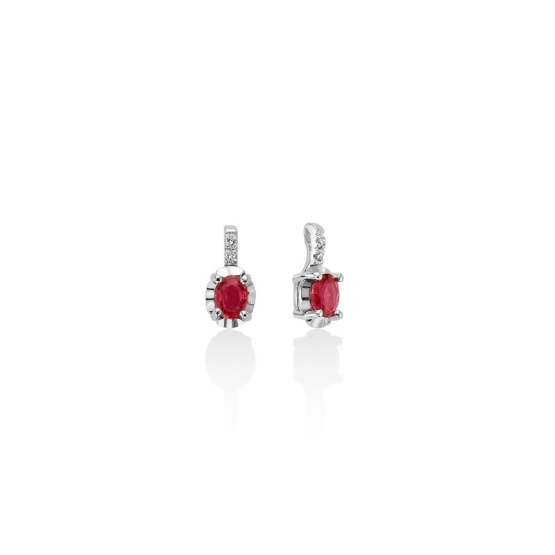 ORECCHINI RUBINI OVALI DIAMANTI DONNA MILUNA LE GEMME ORECCHINI RUBINI OVALI DIAMANTI DONNA MILUNA LE GEMME
