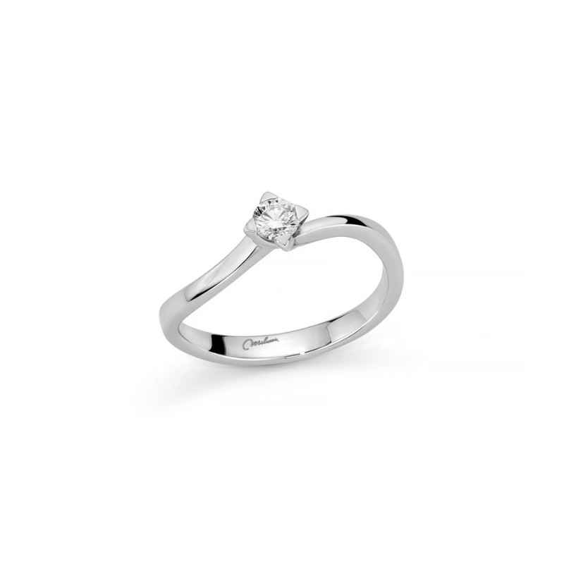 ANELLO SOLITARIO IN PLATINO DONNA MILUNA I DIAMANTI
