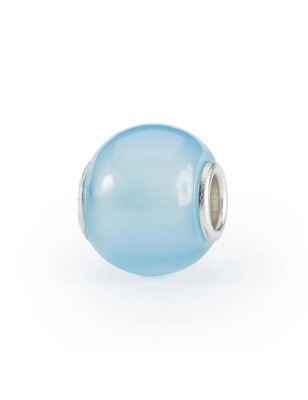 BEAD AGATA BLU CHIARO ROTONDA DONNA TROLLBEADS  TSTBE-00037 TROLLBEADS
