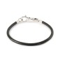 BRACCIALE IN PELLE ARGENTO NERO 18CM TROLLBEADS BRACCIALE IN PELLE ARGENTO NERO 18CM TROLLBEADS