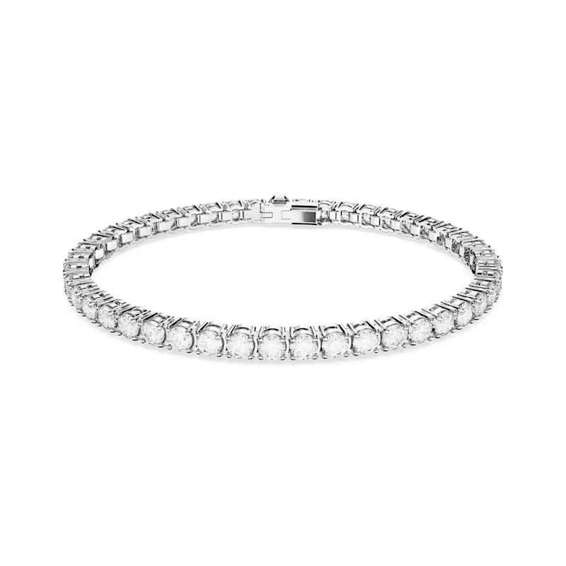 BRACCIALE MATRIX TENNIS TAGLIO TONDO BIANCO S SWAROVSKI BRACCIALE MATRIX TENNIS TAGLIO TONDO BIANCO S SWAROVSKI