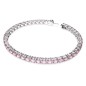 BRACCIALE TENNIS TAGLIO TONDO ROSA DONNA SWAROVSKI BRACCIALE TENNIS TAGLIO TONDO ROSA DONNA SWAROVSKI
