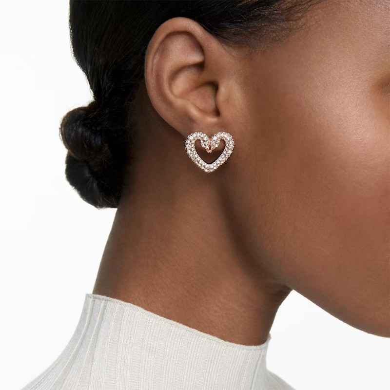 ORECCHINI ORO ROSA DONNA SWAROVSKI UNA ORECCHINI ORO ROSA DONNA SWAROVSKI UNA