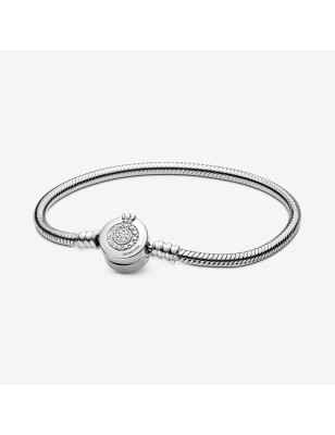 Snake chain sterling silver bracelet and crown O c 599046C01-18 PANDORA