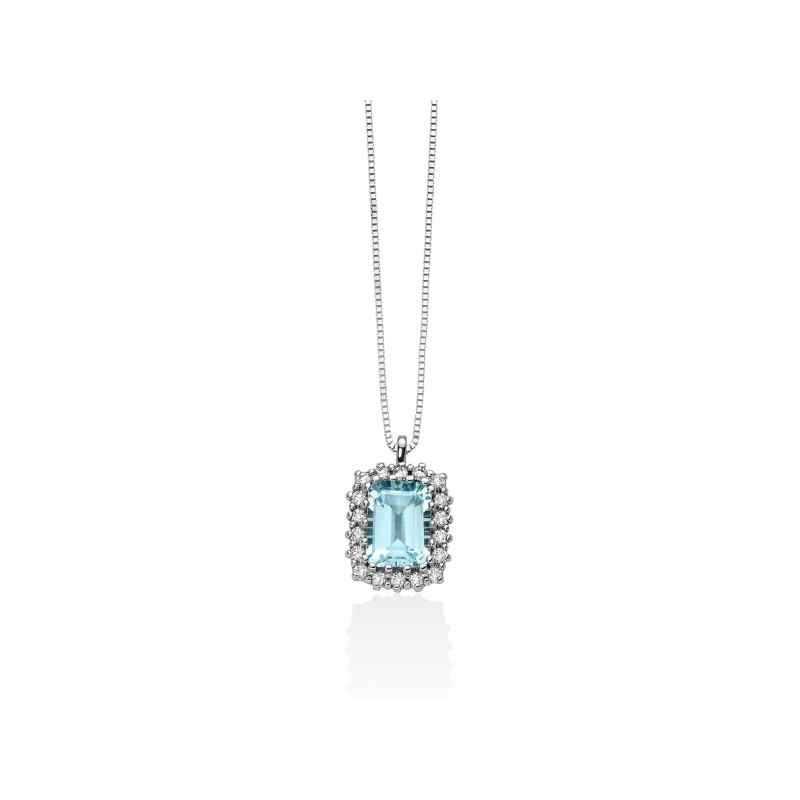 COLLANA ORO ACQUAMARINA DONNA MILUNA I DIAMANTI COLLANA ORO ACQUAMARINA DONNA MILUNA I DIAMANTI