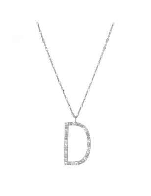 COLLANA CON LETTERA D PENDENTE DONNA ROSATO  RZCU04 ROSATO