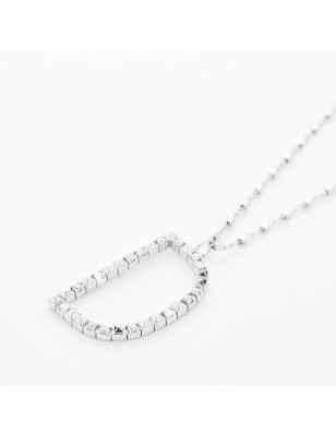 COLLANA CON LETTERA D PENDENTE DONNA ROSATO 