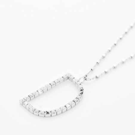 COLLANA CON LETTERA D PENDENTE DONNA ROSATO 
