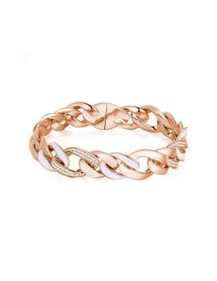 BRACCIALE MORBIDO EVA IN ARGENTO PVD ORO ROSA DONNA ROSATO  RZEV11A ROSATO