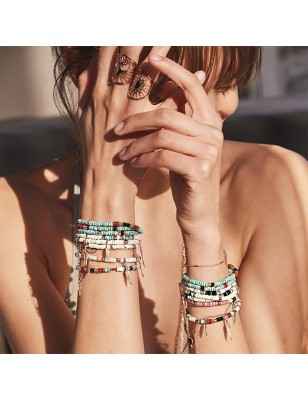 BRACCIALE PIETRE ROSA DONNA MAMAN ET SOPHIE AMERICA