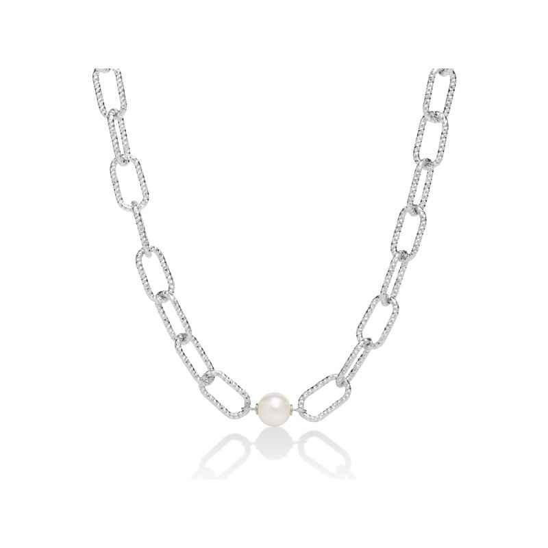 COLLANA ARGENTO MISS ITALIA DONNA MILUNA LE PERLE