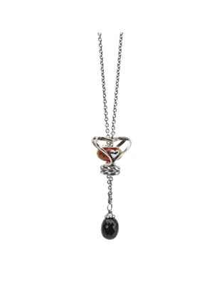 COLLANA ONICE NERO 90CM DONNA TROLLBEADS 