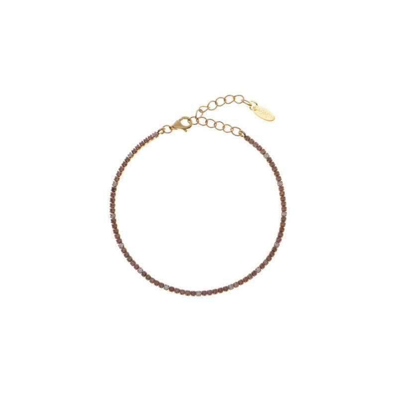 BRACCIALE TENNISMANIA ZIRCONI MARRONI E BIANCHI AMEN BRACCIALE TENNISMANIA ZIRCONI MARRONI E BIANCHI AMEN