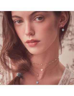 GIROCOLLO ORO 18KT ACQUAMARINA  MAMAN ET SOPHIE